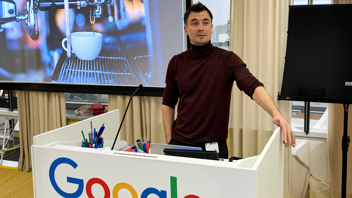 Егор Уватенко выступает за кафедрой Google